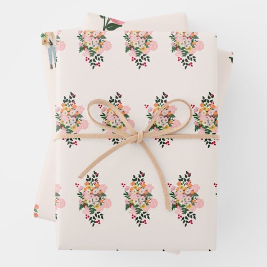 Sommerliche Blume Geschenkpapier Set (Beispiel)