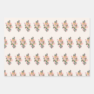 Sommerliche Blume Geschenkpapier Set