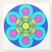 Sommerliche Blume Glasuntersetzer (Vorderseite)