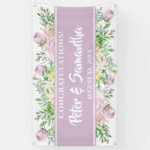 Sommerliche Blume Hochzeit Herzlichen Glückwunsch Banner (Vertikal)