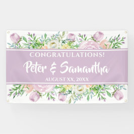 Sommerliche Blume Hochzeit Herzlichen Glückwunsch Banner