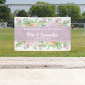 Sommerliche Blume Hochzeit Herzlichen Glückwunsch Banner (Insitu)