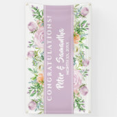 Sommerliche Blume Hochzeit Herzlichen Glückwunsch Banner (Vertikal)
