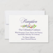 Sommerliche Blume Hochzeitsempfang Einladung (Vorderseite)