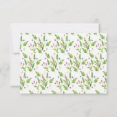 Sommerliche Blume Hochzeitsempfang Einladung (Rückseite)