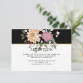 Sommerliche Blume | Hochzeitsempfangskarte (Stehend Vorderseite)