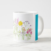 Sommerliche Blume Jumbo-Tasse (Vorderseite Rechts)