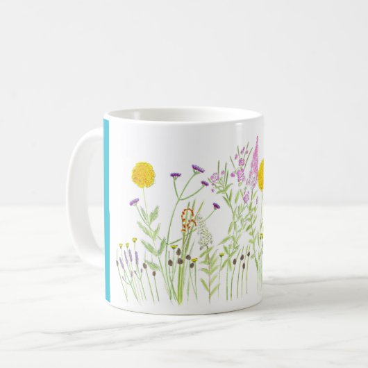 Sommerliche Blume Kaffeetasse (Vorderseite Links)