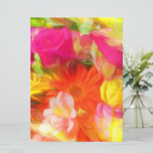 Sommerliche Blume Karte (Stehend Vorderseite)