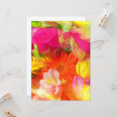 Sommerliche Blume Karte (Vorderseite/Rückseite Beispiel)