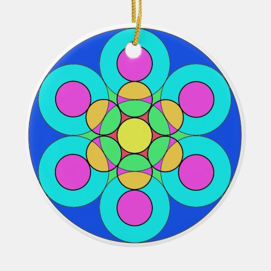 Sommerliche Blume Keramik Ornament (Vorne)