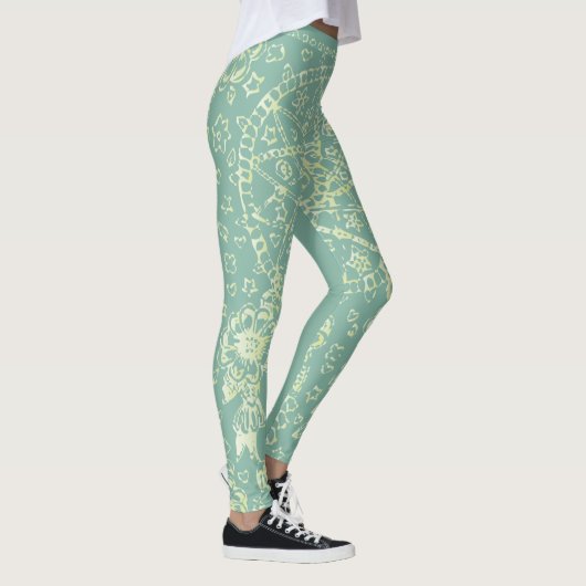 Sommerliche Blume Leggings (Rechts)