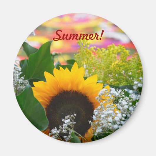 Sommerliche Blume Magnet (Vorne)