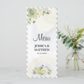 Sommerliche Blume Menükarte (Stehend Vorderseite)