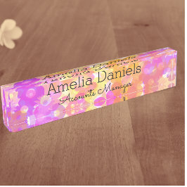 Sommerliche Blume Namensplakette