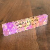 Sommerliche Blume Namensplakette (Seite)