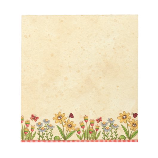 Sommerliche Blume Notizblock (Vorderseite)