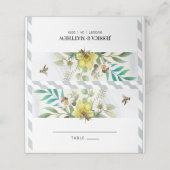 Sommerliche Blume Platzkarte (Außenseite Aufgefaltet)