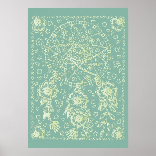 Sommerliche Blume Poster (Vorne)