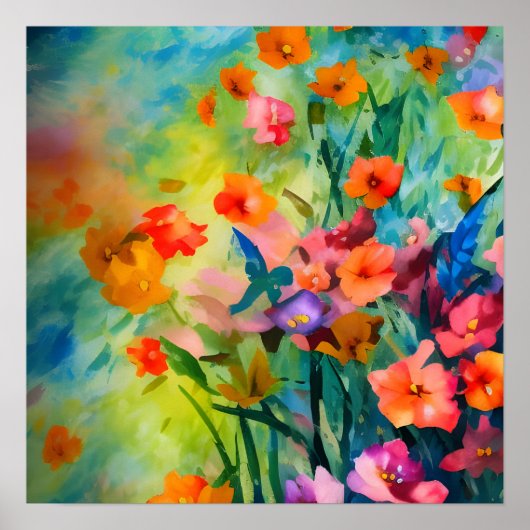 Sommerliche Blume Poster (Vorne)