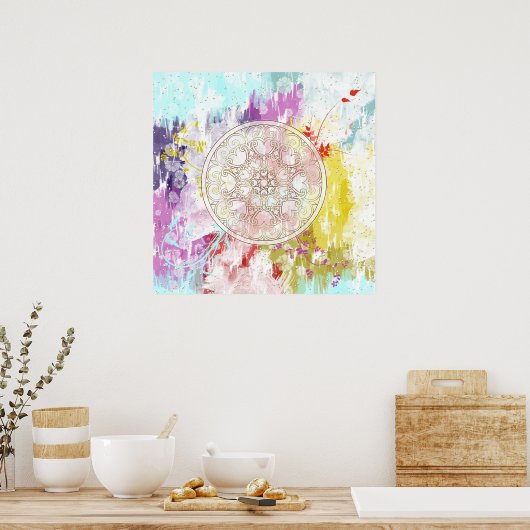 Sommerliche Blume Poster (Küche)