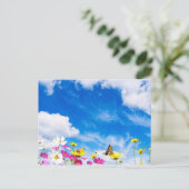 Sommerliche Blume Postkarte (Stehend Vorderseite)