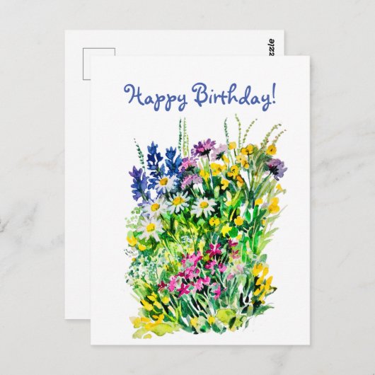 Sommerliche Blume Postkarte (Vorne/Hinten)