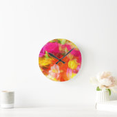 Sommerliche Blume Runde Wanduhr (Zuhause)