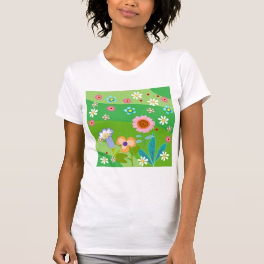 Sommerliche Blume T-Shirt (Vorderseite)