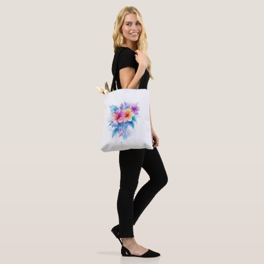 Sommerliche Blume Tasche (Am Model)
