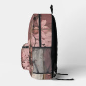 Sommerliche Blume und Holz Bedruckter Rucksack (Rechts)