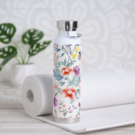Sommerliche Blume und Schmetterling Trinkflasche
