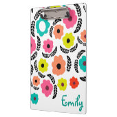 Sommerliche Blume und Schwarzleder Klemmbrett (Links)