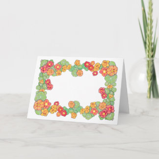 Sommerliche Blumen-Grußkarte mit leerem Innenraum Dankeskarte