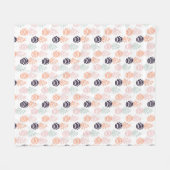 Sommerliche bunte Ananas-Fruchtmuster Fleecedecke (Vorderseite (Horizontal))