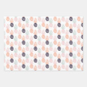 Sommerliche bunte Ananas-Fruchtmuster Geschenkpapier Set (Vorderseite 3)