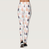 Sommerliche bunte Ananas-Fruchtmuster Leggings (Rückseite)