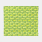 Sommerliche bunte Ananasfrucht grünes Muster Fleecedecke (Vorderseite (Horizontal))