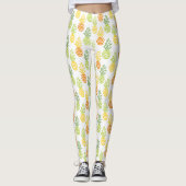 Sommerliche bunte Ananasfrucht-Multifarben-Muster Leggings (Vorderseite)