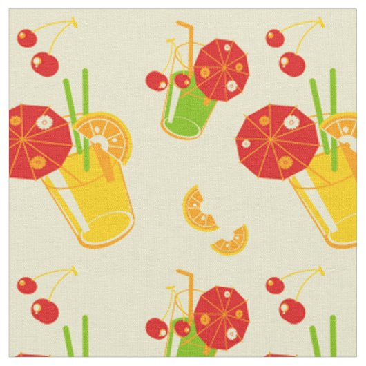 Sommerliche Cocktailkirsche Stoff (Nahaufnahme)