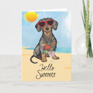 Sommerliche Dackel Karte