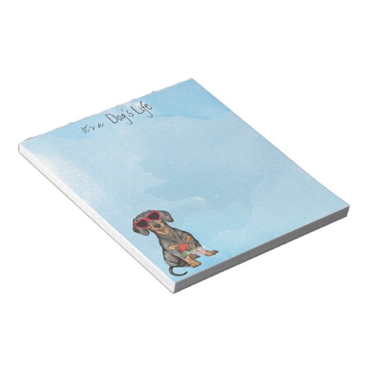 Sommerliche Dackel Notizblock (angewinkelt)