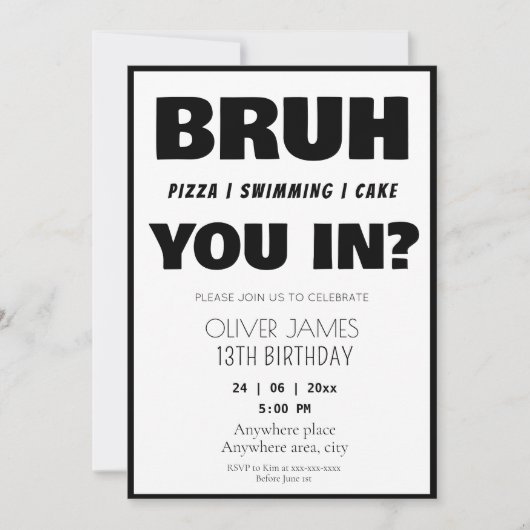 Sommerliche Einladung (Vorderseite)