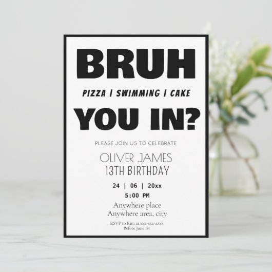 Sommerliche Einladung (Stehend Vorderseite)