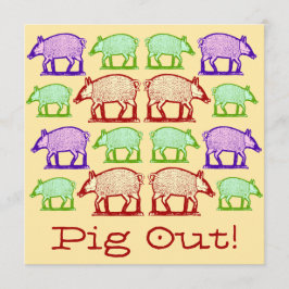 Sommerliche Einladung zum Picnic Pig-Out - Folk Ar