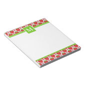 Sommerliche Erdbeeren-Monogramm Notizblock (angewinkelt)