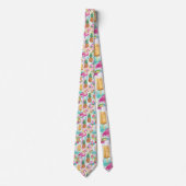 Sommerliche Flamingo Krawatte (Vorderseite)