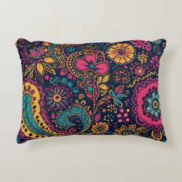 Sommerliche Floral Paisley Dekokissen