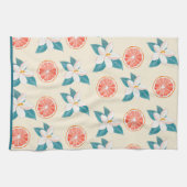 Sommerliche Florale Grapefruit – Küsten Citrus Des Geschirrtuch (Horizontal)