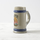 Sommerliche Gemütsverfassung Vintage Bierglas (VorderseiteRechts)